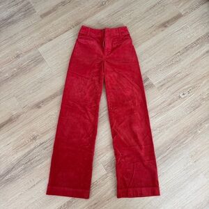 Maeve Bright Red Corduroy Pants